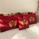 Постельное бельё из сатина "Золотая монограмма семьи"